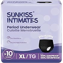 SUNKISS INTIMATES Einweg-Menstruationshöschen für Frauen mit ...