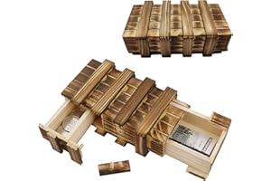 ALHWXCH2 Scatola Segreta in Legno Scatola Regalo in Legno Magica Scatola Puzzle Magica in Legno Scatole Puzzle Rompicapo con 2 Scomparti Segreti per Gioielli Soldi Piccoli per Regali di Compleanno Nozze