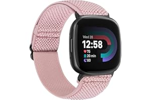 TumCez Cinturino Compatibile con Fitbit Versa 4/Fitbit Versa 3/Fitbit Sense 2/Fitbit Sense Cinturino, Regolabile Braccialetto Elastico in Nylon Cinturino di Ricambio Sportive per Donna Uomo