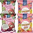 Frix Lychee Flavored Jelly with Nata De Coco & Pudding Jelly I Assorted Flavours - (300g x 4 Packs)