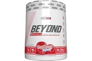 EHP Labs Beyond BCAA Powder Amino Acids Supplement for Muscle Recovery - 8g of Sugar Free BCAAs Post Workout Recovery & 10g of EAA Amino Acids Powder - 60 Servings (Raspberry)
