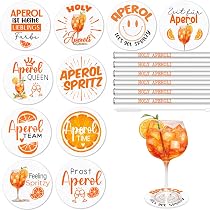 Serviettes En Papier Aperol – Motif 'Holy Aperoli', 33x33 Cm, Pour Apéros, Fêtes, Mariages, Anniversaires