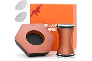 CHICOSY Messerschärfer Profi, Knife Sharpener mit 4 Schleifscheibe, Scharfe Küchenmesser herstellen, Einfaches Messerschleifer Set - für 12°/15 °/17°/19°/22°/25° SchäRfwinkel