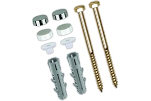 TOX Toaleta stojąca z kołkiem rozporowym Barracuda 8 x 40 mm + mosiężna śruba sześciokątna 6,0 x 70 mm i zaślepki biały/chrom, 1 zestaw, 04510136