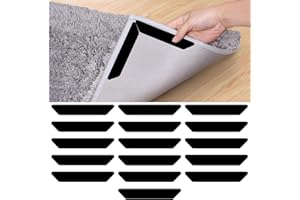 Sukudon Rug Gripper,16PCS Carpet Stickers for Rugs（Trapezoid） Rug Grippers for Laminate Floor,Rug Stop Slip Carpet Stickers for Rugs Suitable Wooden Floors & for All Types & Sizes of Rugs
