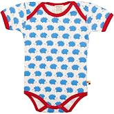 loud + proud Unisex Baby Body Stampa Animale, nero, 50-56