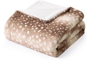 COZY KISS Coperta Impermeabile per Cani, Copridivano per Animali Domestici e Gatti, Coperta Morbida per Animali Domestici per Divano Letto Sedia Auto, Lavabile (Stampa cervo marrone, 150 * 200cm)