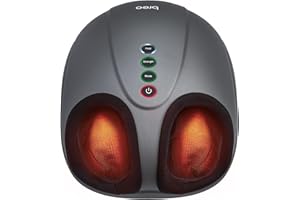 Breo Foot Massager Machine with Heat, Deep Kneading, Air Compression, Rolling Massage for Tired Feet and Plantar Fasciitis, Fits up to EU Feet Size 46