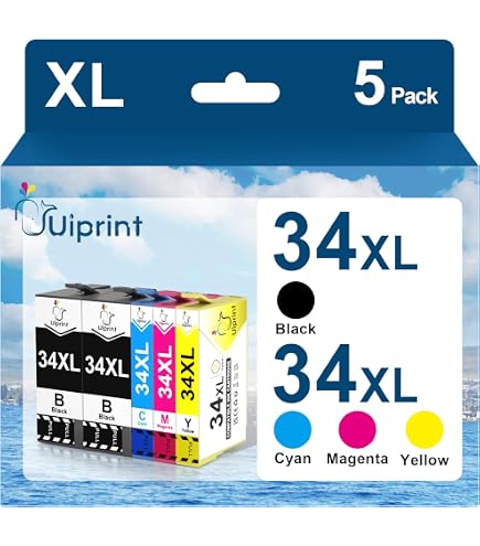 Nextpage 34XL Cartucce D'Inchiostro Nero – 4 Pezzi Ad Alta Resa Per Epson WorkForce Pro WF-3720 E WF-3725 - 3