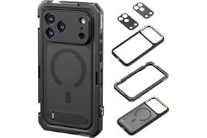 SMALLRIG Mobile Video Cage für iPhone 17 Pro, mit Handyhülle, TPU-Softrahmen, T-Mount und 17-mm-Objektiv-Rückplatte mit Gewinde, Handy-Videohalterung für Videografie, Flagship Edition – 5542