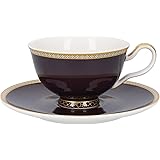 Maxwell & Williams Teas & C’s Kasbah Set da Tè con Tazza e Piattino in Porcellana, Confezione Regalo, Colore Viola, 200 ml