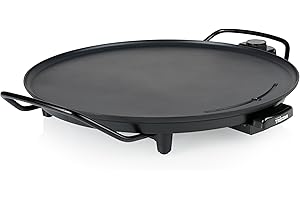 Tristar BP-2787 Plancha de asar redonda con 40 centimetros de diámetro, adecuada para 4 personas, 2000 W