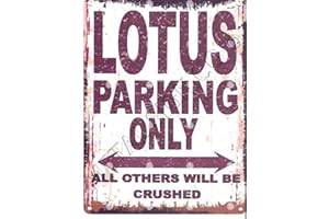 TRACY'S SIGNS LOTUS PARKING SIGN SMALL 6x8in 15x20cm RETRO VINTAGE STYLE tin wall art shed workshop garage classic cars