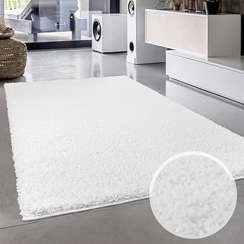 Amazon De Hochflor Shaggy Teppich Prestige Weiss 120x170 Cm