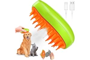 CHANCCI katzenbürste Mit Dampf,3-in-1-Dampfbürste Katze,katzen Dampfbürste für Katzen mit Spray,katzen Bürste Fell Wasserdampf,Katze Pflege Bürste Haustier Haar Entfernung Kamm für Katze und Hund