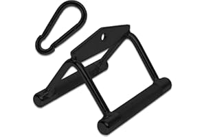 C.P. SPORTS Verschiedene Griffe schwarz mit Karabinerhaken 8 mm | Stahl massiv, für Zugübungen an Kraftstation/Kabelzugturm | für Bodybuilding, Kraftsport, Fitness