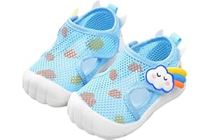 LZPCarra Sandalias de bebé de verano para niños y niñas, zapatos de fondo plano, no slio, punta semiabierta, transpirables, suaves, sandalias retro para bebé