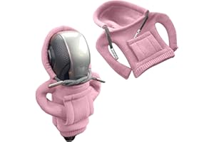 YEJAHY Cuffia con pomello del cambio, copertura del pomello del cambio, con cappuccio, decorazione della leva del cambio, per auto (rosa)