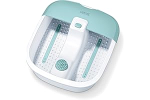 Sanitas SFB 07 pediluvio, idromassaggio rilassante di riflessologia plantare, controllo della temperatura dell'acqua, per il relax dei piedi stressati, fino al numero di scarpe 50