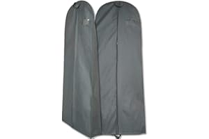 Goal Winners Breathable Wedding Gown Long Dress Bridesmaid Showerproof Garment Clothes Cover Storage Bags - 183cm (72 Inch) With 20cm (8 Inch) Tapered Gusset - Grey