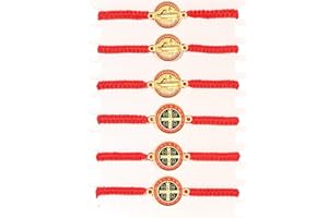 BONITTER Lot de 12 bracelets tissés noirs de Saint Benoît pour homme et femme pouvant être offerts en cadeau ou pour la prière