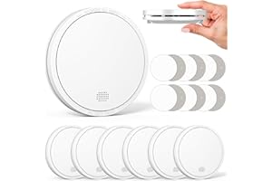 CHZHVAN Rauchmelder 10 Jahre Batterie mit Magnethalterung, Europäischen Norm EN14604 Geprüft Funk Feuermelder | Ohne Bohren, 85dB Rauchwarnmelder, 6er Set