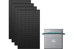 ZENDURE SUPERCHARGED Zendure Solarflow Hyper 2000 avec AB2000X 1920Wh, Centrale Électrique de Balcon avec Entrée Solaire 1800W, HUB Intégré(Unité de Contrôle Intelligente) et Micro Onduleur, Biface Panneau Solaire 1720W