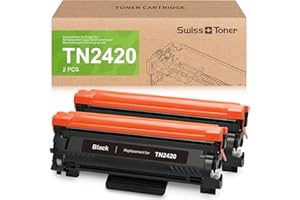 swiss toner TN2420 Tonerkartuschen Kompatibel für TN2420 Toner Brother TN2410 für Toner Brother MFC L2710DW für Brother HL-l2350DW Toner für MFC L2730DW DCP-L2530DW für Toner TN2420 ,2 Pack