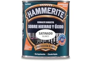 Hammerite Esmalte Liso Satinado, Blanco, 750 ml (Paquete de 1)