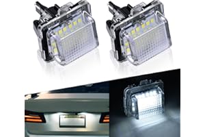 URAQT LED Oświetlenie tablicy rejestracyjnej samochodu, 12 V LED Oświetlenie tablicy rejestracyjnej, 2 szt. 6500 K dla Mercedes-es Ben-z Klasa C, Klasa S, Klasa E, Klasa CL