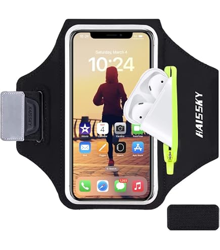 Brassard De Sport RevereSport Pour IPhone SE 2022/2020 - Anti-transpiration, Réglable, Réfléchissant, Avec Porte-clés - 3