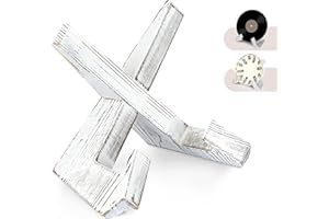 Meafeng 6.5 Inch Wooden Picture Frame Stand, Plate Display Stand, Tabletop Decorative Picture Stand For Display Collection (White)