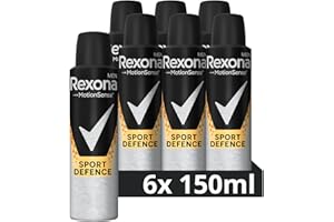 ‎REXONA Rexona Men Anti Transpirant Spray Sport Defence Deospray mit 48 Stunden Schutz gegen Körpergeruch und Achselnässe mit Anti-Transpirant-Technologie 6x 150 ml