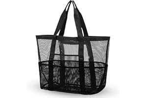 ONCCI Strandtasche Damen Strandtasche XXL Familie Mesh Beach Bag Shopper Damen Einkaufstasche für Strand Reisen Einkaufen Picknick und Alltag