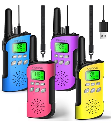 6 Walkie Talkie Ricaricabili PMR 446MHz - 16 Canali, VOX, Torcia, Portatili Per Outdoor