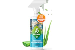 Baviette 500 ml Spray – Geruchsneutralisierer für Haushalt & Tierbereiche – mit probiotischen Mikroorganismen – geeignet für Teppiche, Polster, Auto-Innenraum & Haustierplätze – biologisch abbaubar