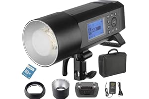 Godox AD400Pro 400Ws TTL All-in One Outdoor Flash GN72 1/8000 HSS Battery-Powered with Lithium Battery 0.01-1s Recycle Time for Canon Nikon Sony Olympus Panasonic