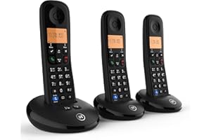 BT Everyday Cordless Home Phone with Basic Call Blocking and Answering Machine, Trio Handset Pack