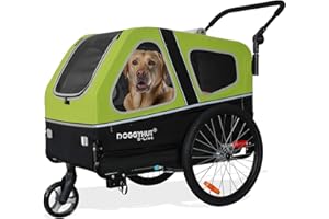 Doggyhut S-Line - Remolque para perros y carrito de perro con suspensión 2 en 1 para perros, con suspensión hasta 45 kg