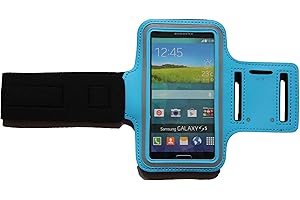 DEALBUDE24 Fitness Sportarmband kompatibel für Apple iPod Touch 3G 4G 5G 6G Armband Handy Oberarm Halter für Fitness, Joggen, Laufen Hülle Tasche Blank Klein Hell-Blau