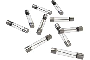 AUPROTEC Lot de 10 fusibles en Verre 6,35 x 32 mm 5 A - 50 A 1/4" au Choix 25 A