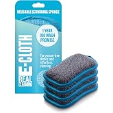 E-Cloth Yıkama pedi, polyester, mavi, 4'l&uuml; paket