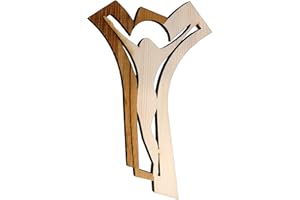 Kaltner Präsente - Crocifisso da parete in vero legno, 24 cm, realizzato in stile moderno per la parete in calendula del Sud Tirolo, idea regalo