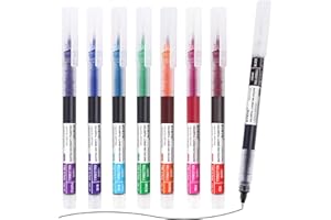 EYEYE 0.7mm Rollerball Pens Multicolor, 8 Assorted Colours Medium Point Quick Dry Liquid Ink Pen Fine Point Smooth Writing Pens for Colouring, Journaling, Note Taking, Office, School, Doodling & Gifts