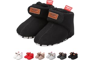 Tolaler Stivaletti Neonato Invernali Fodera Addensata in Cotone Stivaletti Caldi per Bambini Cinghie Regolabili con Suola Morbida Antiscivolo Scarpe Neonata 0-18 Mesi