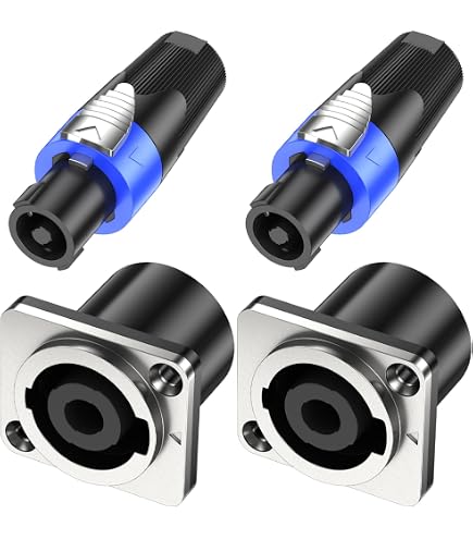 Neue 4 stücke 4 Pole Lautsprecher Stecker Twist Lo... - Viceal Neue 4 stücke 4 Pole Lautsprecher Stecker Twist Lo... - Viceal