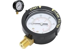 BESTYIJO Manometro Acqua, 0-60 Psi/0-4bar,G1/4 Filettatura Esterna Manometro, Manometro Serbatoio Di Sabbia, Manometro A Doppia Scala Per Misurare Aria, Acqua, Olio E Gas