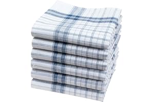 Merrysquare - Großformatige Taschentücher - Leon-Modell - 50cm x 50cm - 6 Stück - 100% Baumwolle