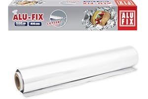 ‎ALUFIX ALUFIX Extrastark Aluminium Folie - Große Frischhaltefolie und Reissfest Starke Aluminiumfolie - Alufolie-Aluminium für Grill, Kueche: extra groß und stark. 200 m * 44 cm * 10 µm