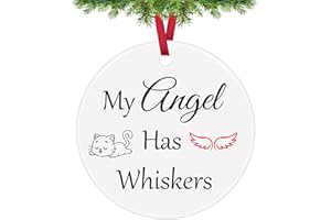 DABIHU Cat Memorial Gifts Loss of Pet Sympathy Gift Christmas Ornaments In Memory of Cat Gifts for Friends Family Pet Loss Remembrance Gifts Pet Loss Gift Condolences Gift for Pet Owner Ceramic Ornament